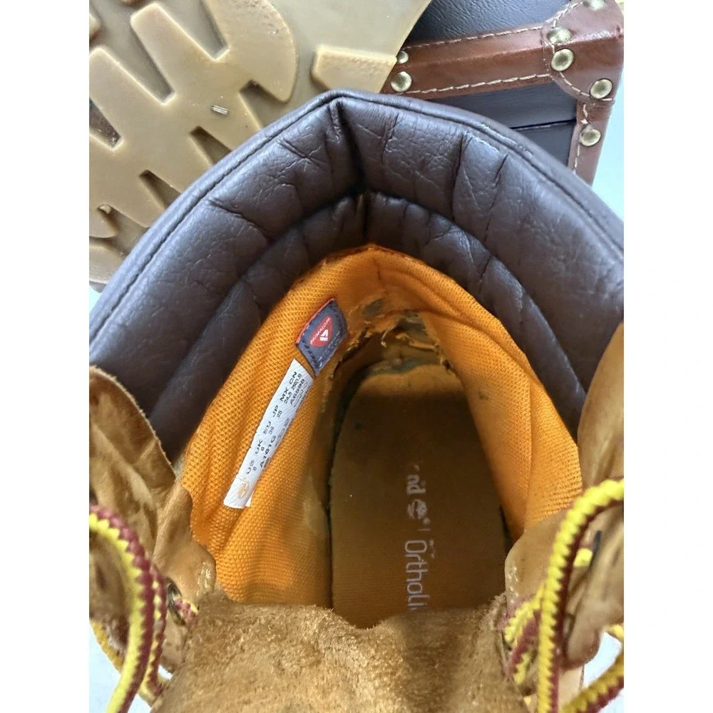 Woman Timberland Leather Boots Cornbread Youth Size 8M